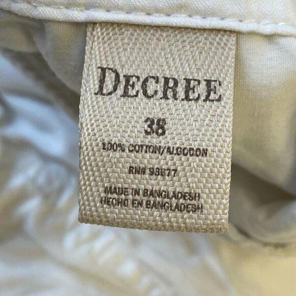 Decree White 100% Cotton Cargo Short - Mens 38 - Picture 5 of 7